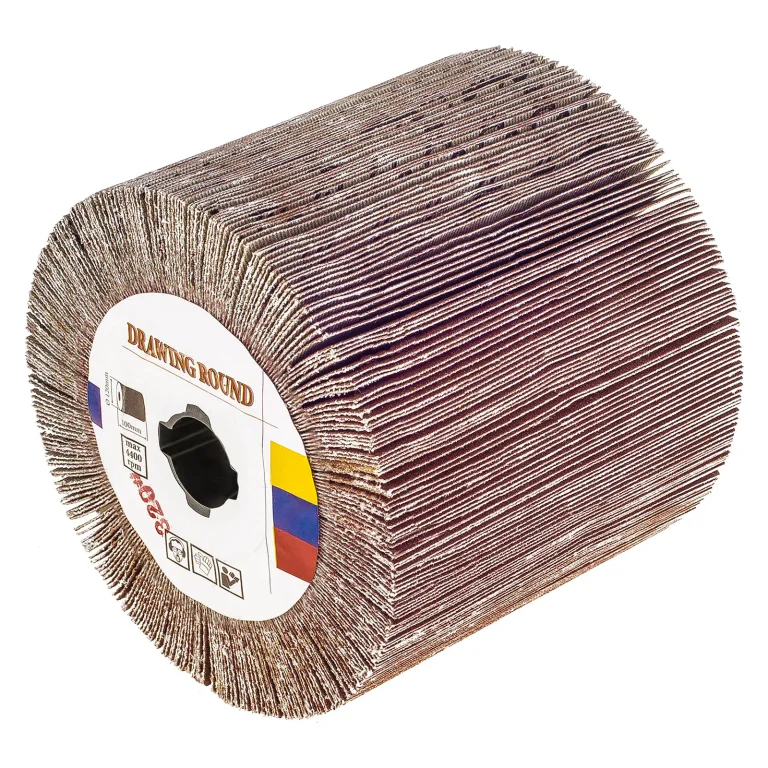 120x100 mm-es P320 levél típusú hengeres kerék szaténfinomítókhoz és csiszológépekhez