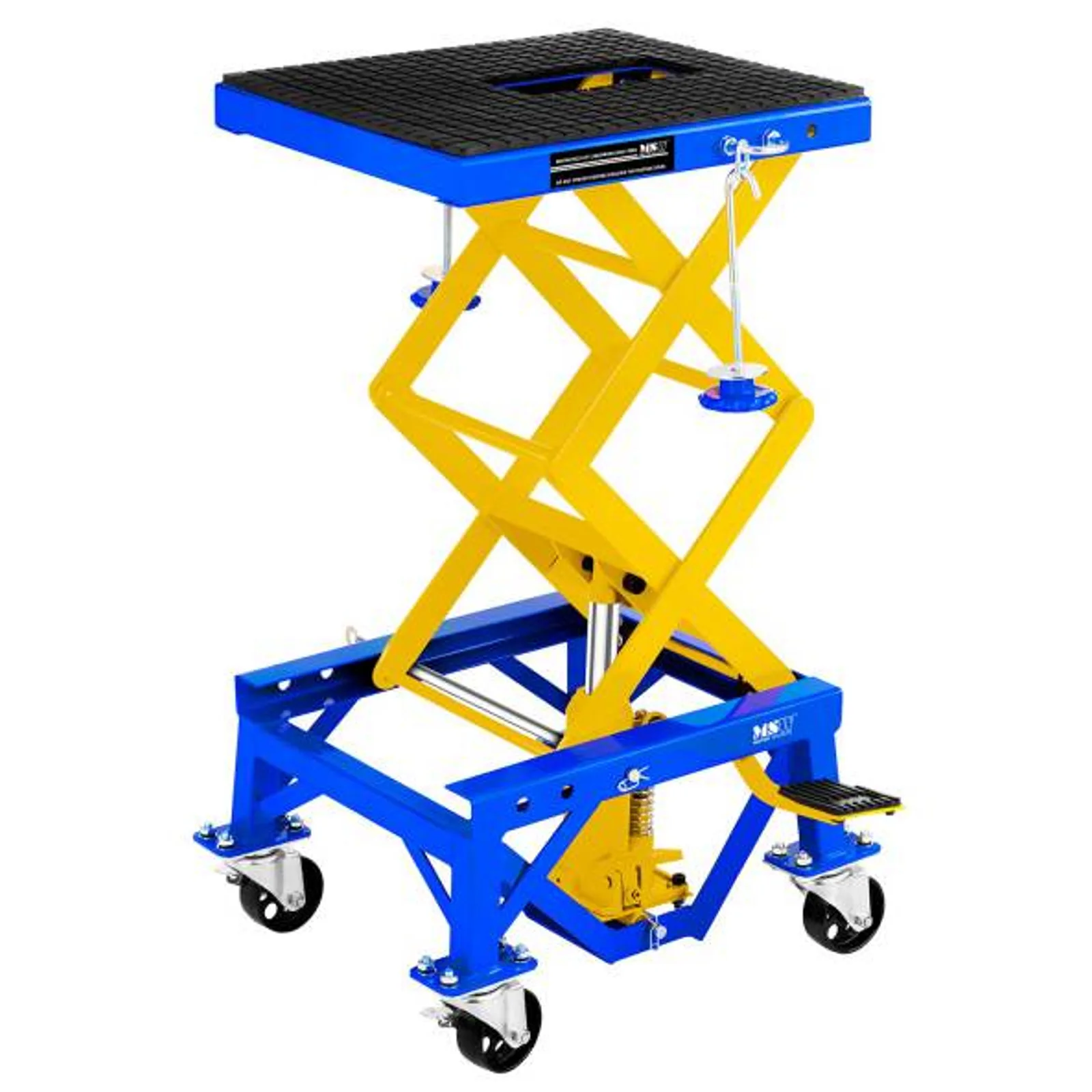 Kerekes, mobil motorkerékpár-emelő platform, 135 kg, MSW MHB-135-PRO