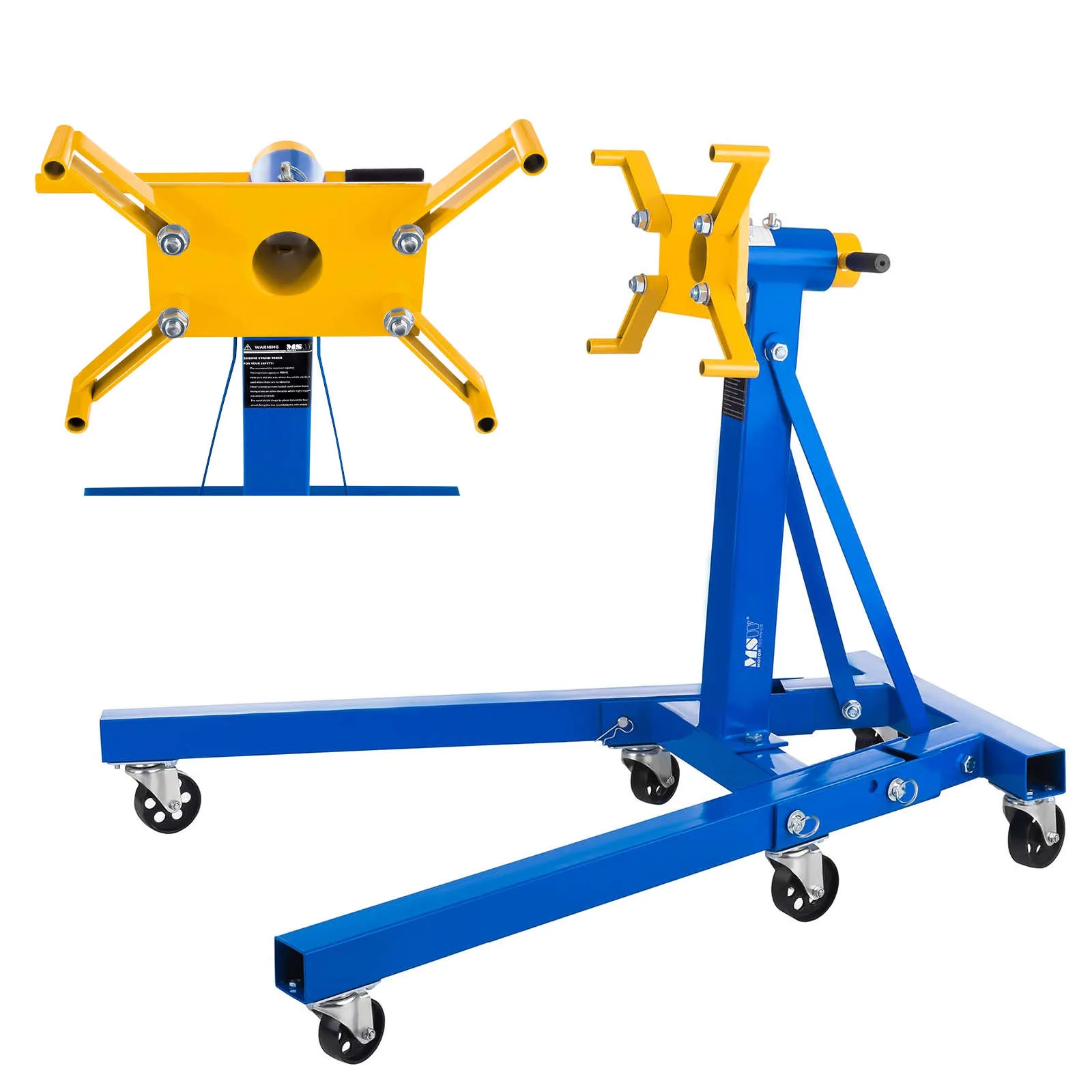 Forgó, összecsukható hajtómotor-állvány, 900 kg, MSW MS-900