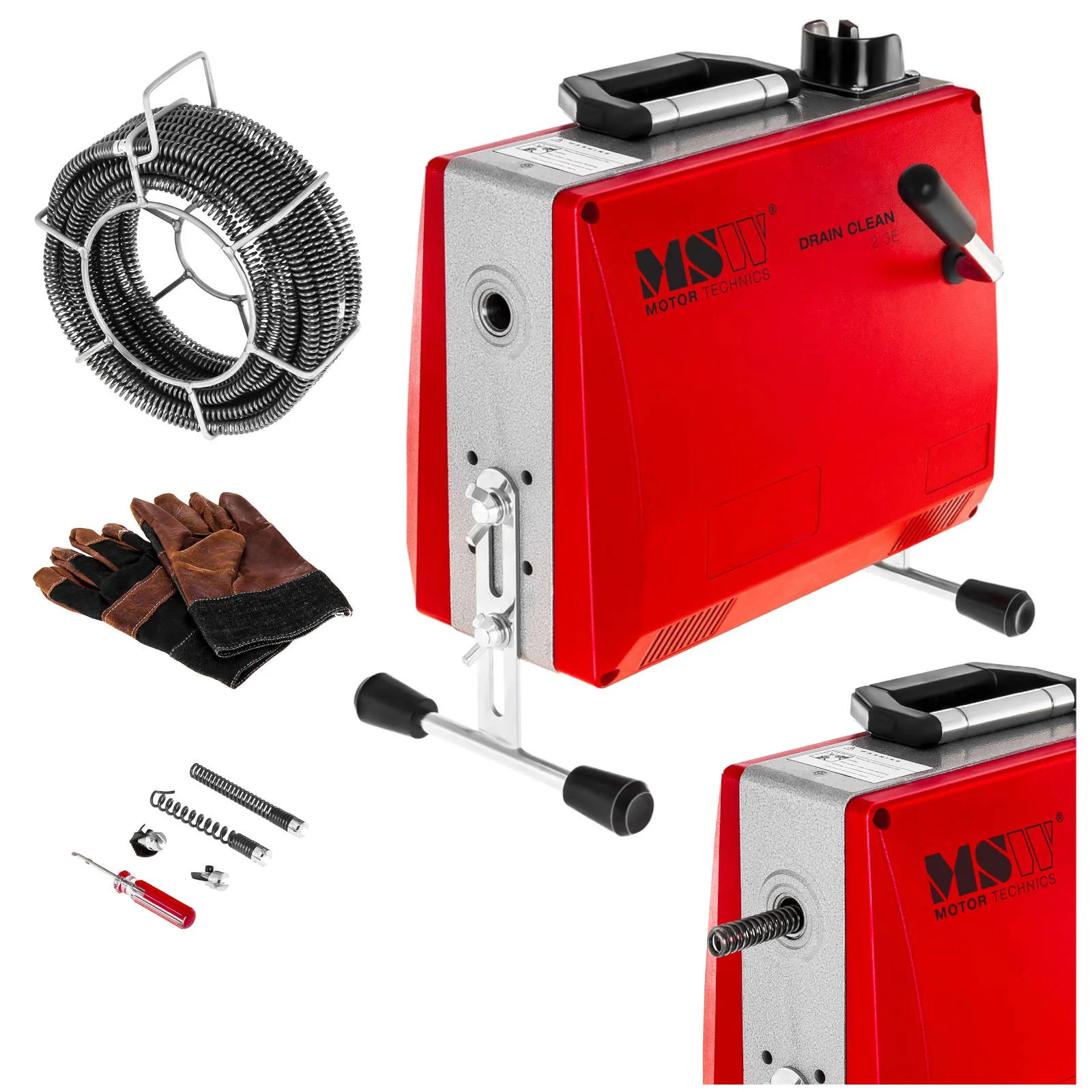 390 W-os elektromos csőtisztító csövekhez, 30–100 mm átmérőjű, MSW-DRAIN CLEAN 2.3E