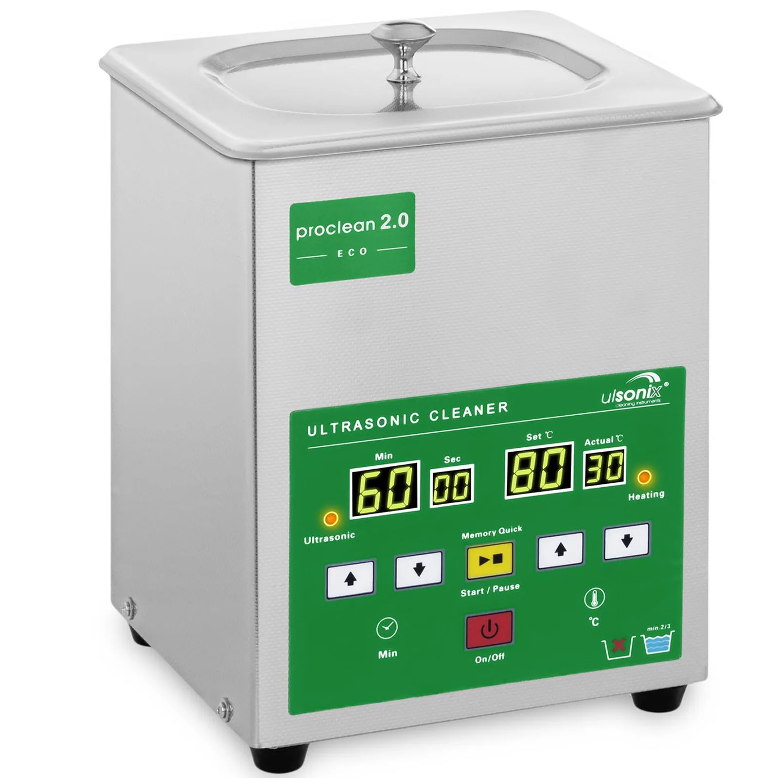 Ulsonix PROCLEAN 2.0 ECO 2L ultrahangos tisztítótartály