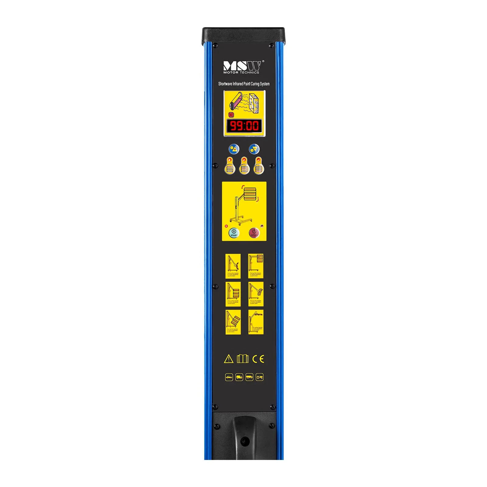 Lampă cu infraroșu de 3300 W pentru uscarea vopselei, pe trepied 3