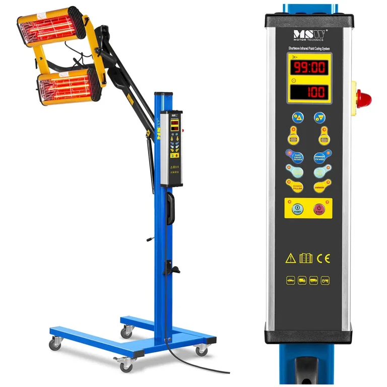 2200 W-os IR-DRYER2000.1 infravörös hőlámpa festék szárításához, állvánnyal