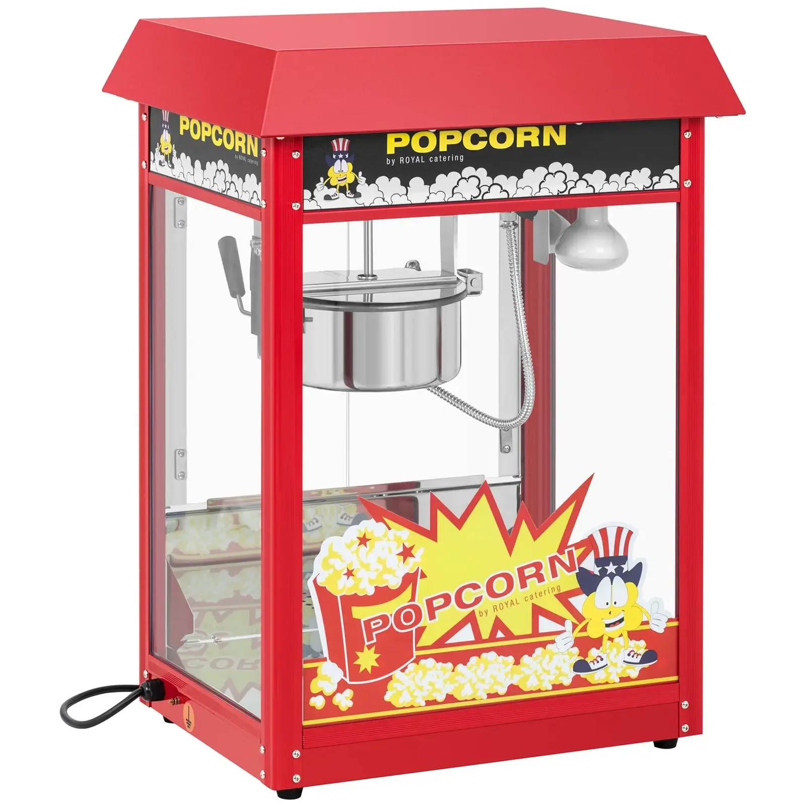 Pultos popcornkészítő piros burkolattal 9
