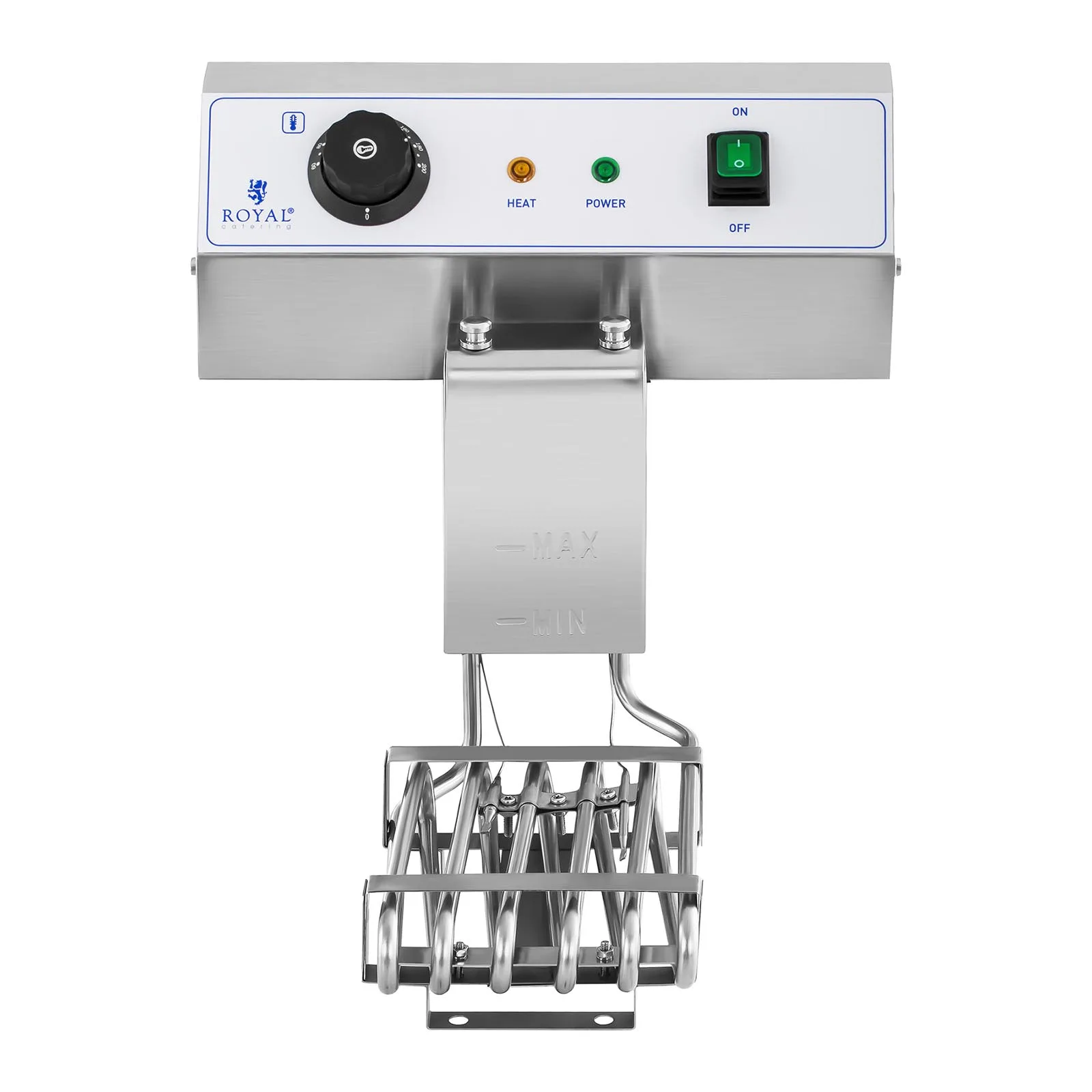 Kétkamrás, csapokkal ellátott ipari fritőz, 230 V, 2x16 l 6