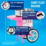 Mobile Zuckerwattemaschine ohne Abdeckung, auf Rädern 4
