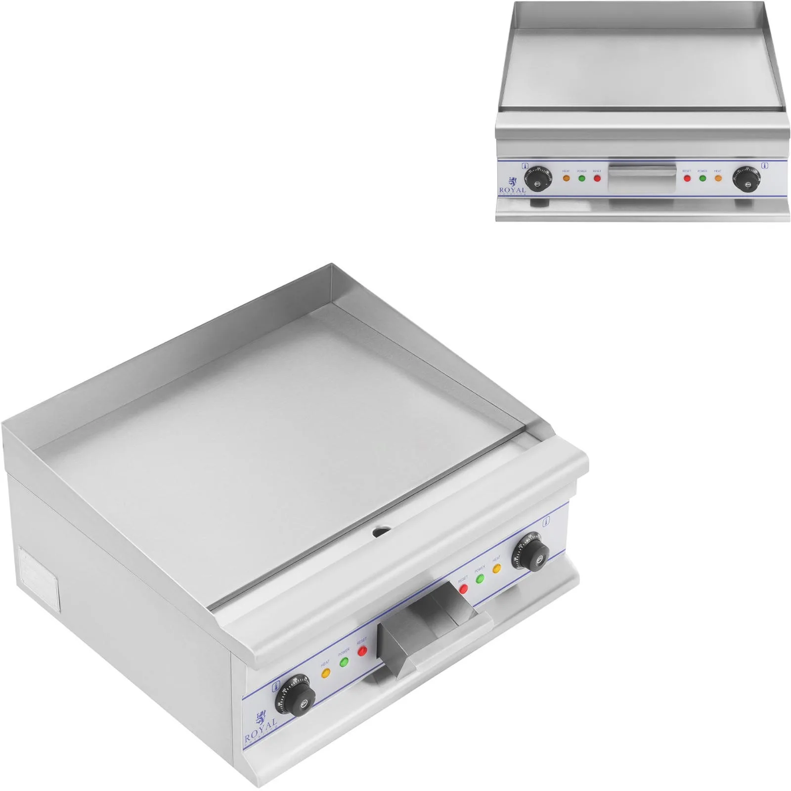Sima grilllap, elektromos sütőlap, 60 cm, 400 V, Royal Catering RCG 60S
