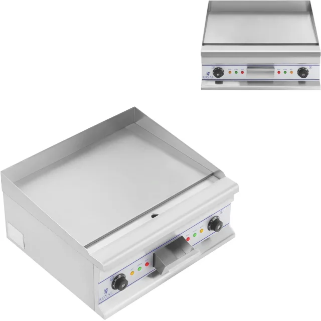 Sima grilllap, elektromos sütőlap, 60 cm, 400 V, Royal Catering RCG 60S