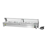 Încălzitor de apă Bemar cu robinet și capac de sticlă 2200 W 30 L + 5 recipiente GN1/2 2