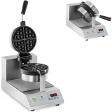 Rotačný vaflovač na okrúhle vafle veľkosti štvrťdolarovej mince, priemer 18 cm, 1300 W, RCWM-1300-RE