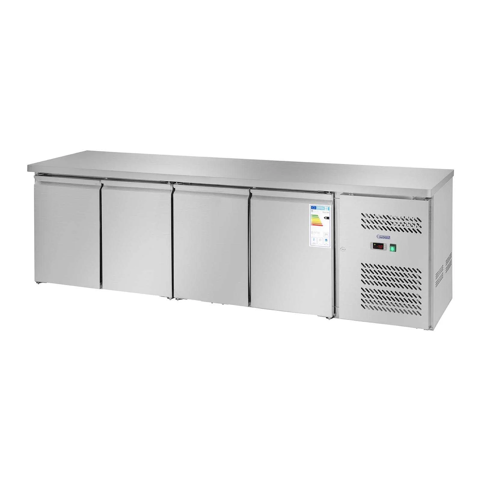 Masă frigorifică cu 4 uși și blat din oțel inoxidabil, -2 până la 8 °C, 450 L 2