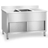 Royal Catering 140 cm industrijski komercijalni sudoper s dvije komore 4