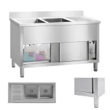 Royal Catering 140 cm industrijski komercijalni sudoper s dvije komore