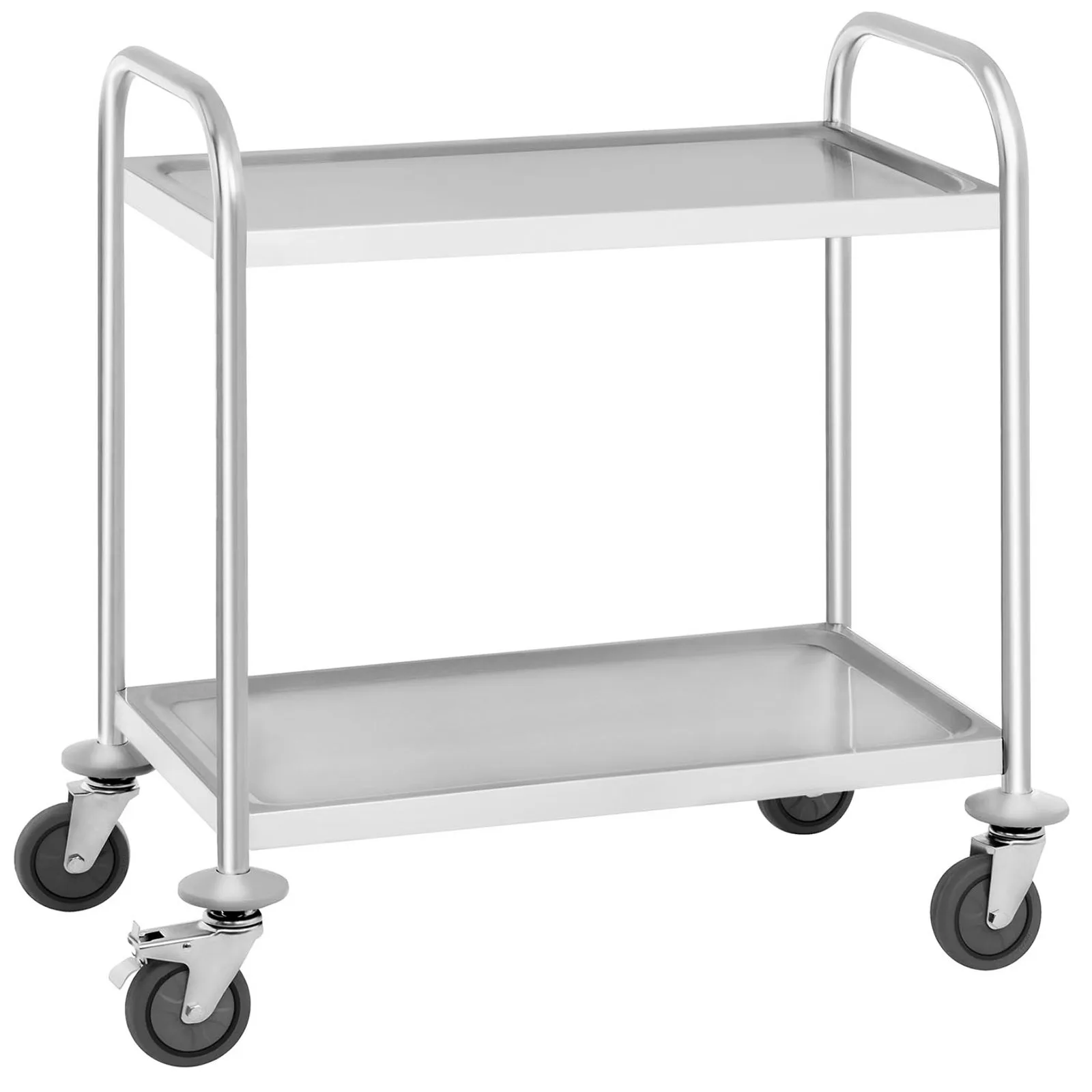 Cărucior de catering din oțel inoxidabil cu 2 rafturi, până la 150 kg 2