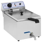 Professzionális 3000 W-os, 17 literes Royal Catering RCEF 15E sütőolajsütő sült krumplihoz és halhoz, csapokkal 2