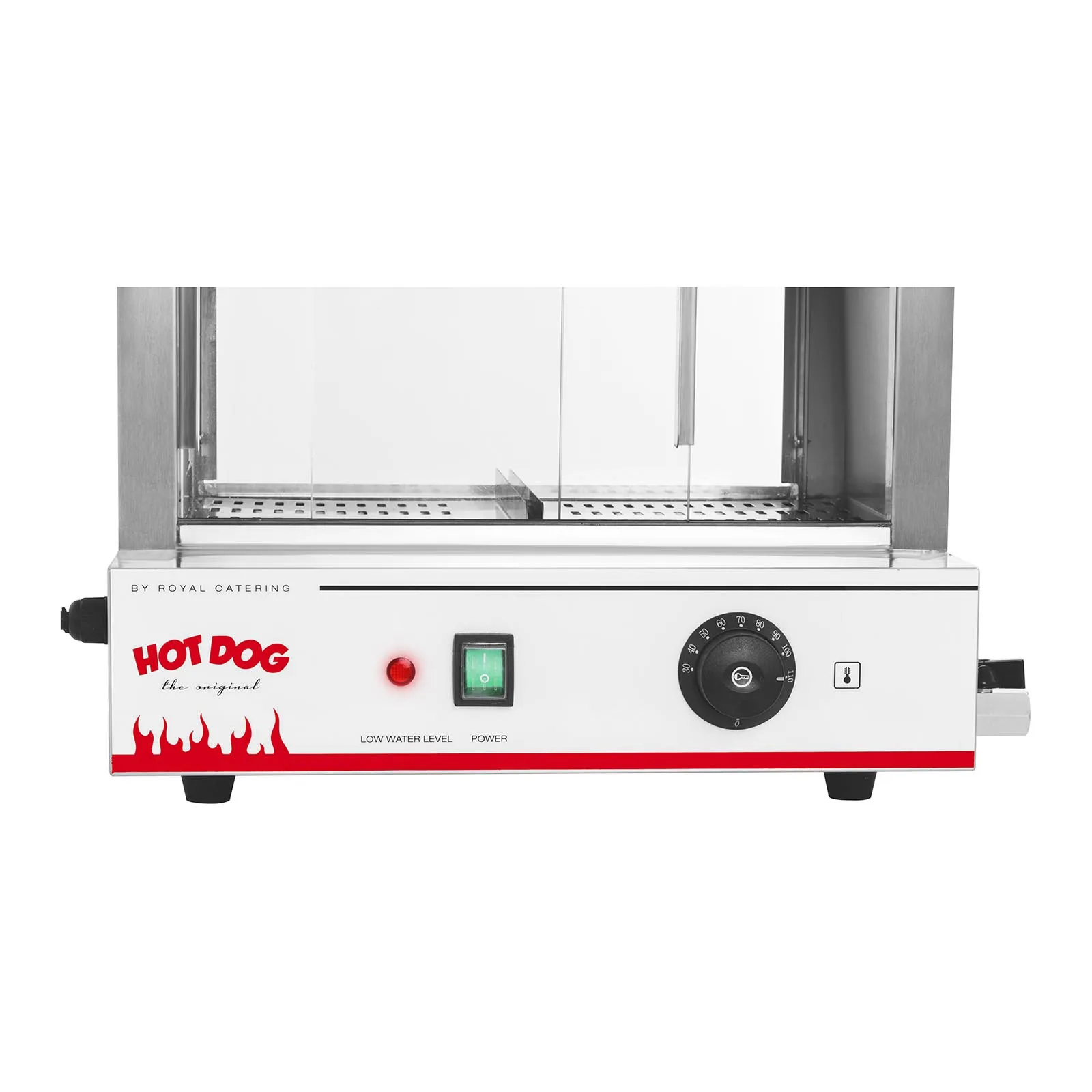 Heating display case for up to 200 hot dogs, 50 buns, 2000W Royal Catering RCHW 2000 4