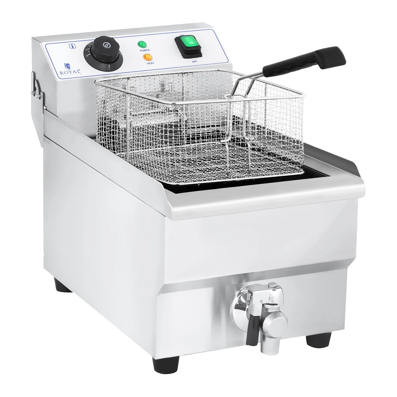 Professional commercial deep fryer with tap, 230V, 10L 4