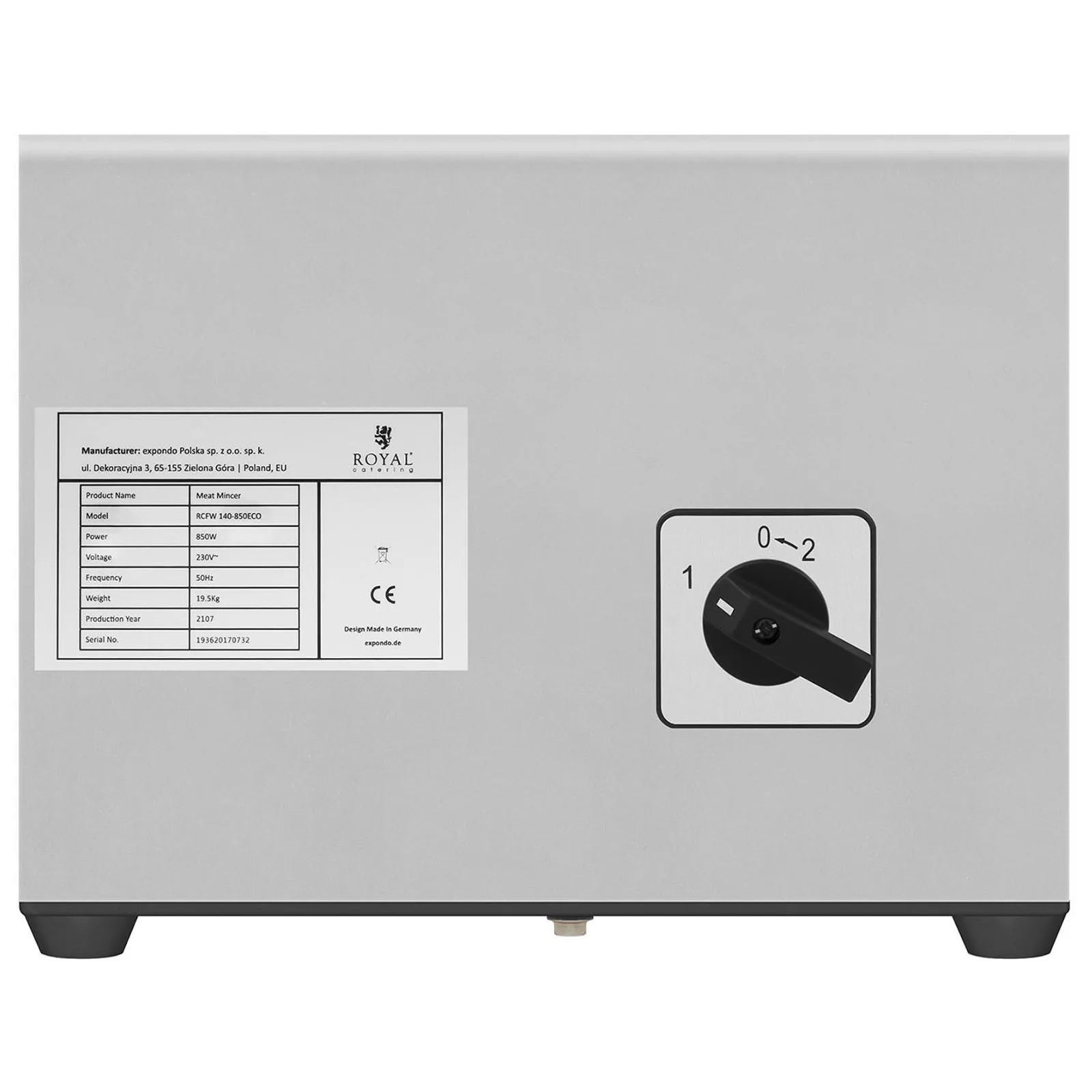 Profesionalni mlin za meso 140 kg/h 230V Royal Catering RCFW 140-850ECO 5