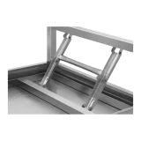 Összecsukható rozsdamentes acél munkaasztal 120 x 60 cm, teherbírás 120 kg, Royal Catering RCAT-120K 5
