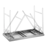 Összecsukható rozsdamentes acél munkaasztal 120 x 60 cm, teherbírás 120 kg, Royal Catering RCAT-120K 7