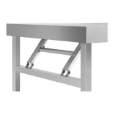 Összecsukható rozsdamentes acél munkaasztal 120 x 60 cm, teherbírás 120 kg, Royal Catering RCAT-120K 3