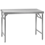 Összecsukható rozsdamentes acél munkaasztal 120 x 60 cm, teherbírás 120 kg, Royal Catering RCAT-120K 2