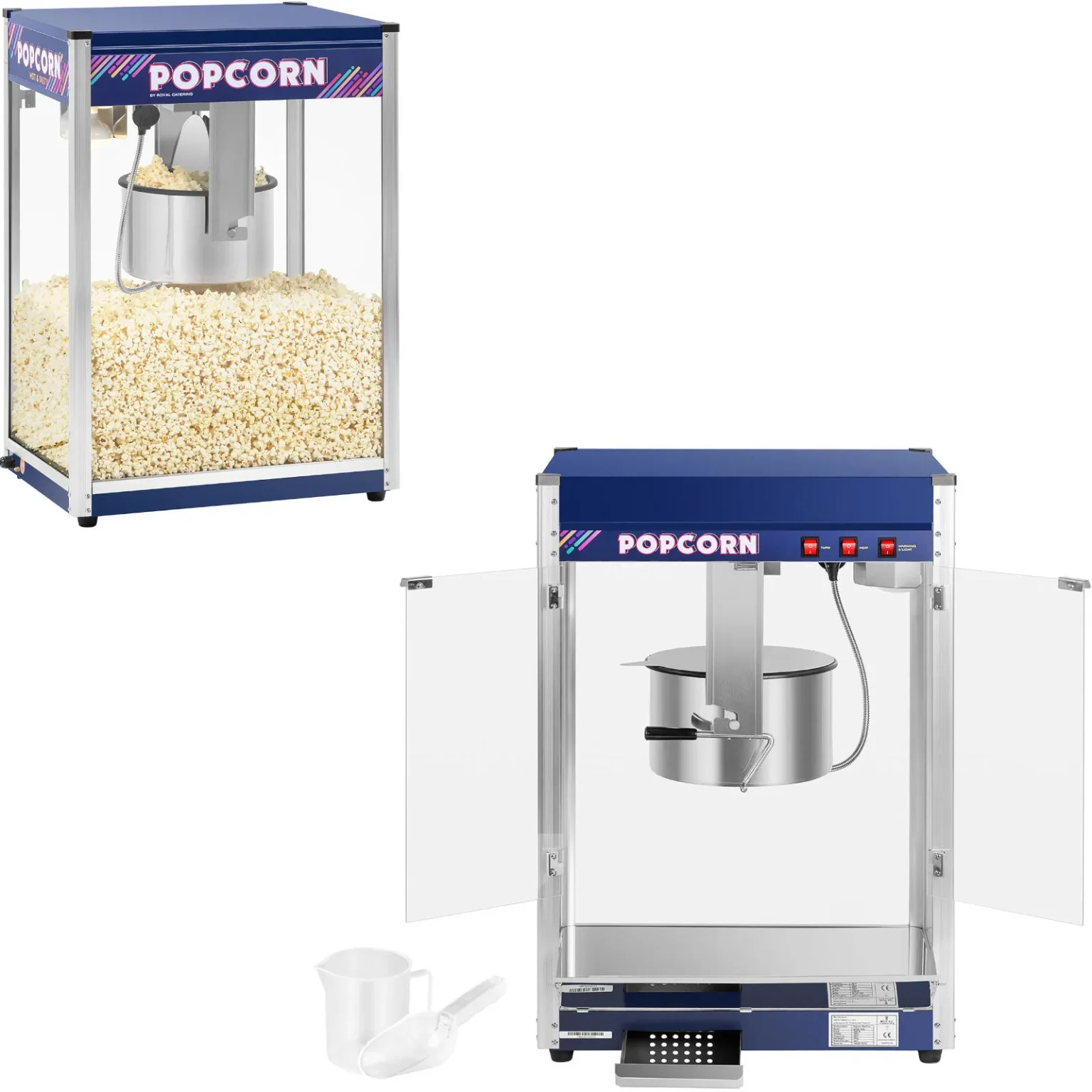Cel mai bun aparat automat de popcorn 2300 W 230 V 16 oz 6 kg/h Royal Catering RCPR-2300