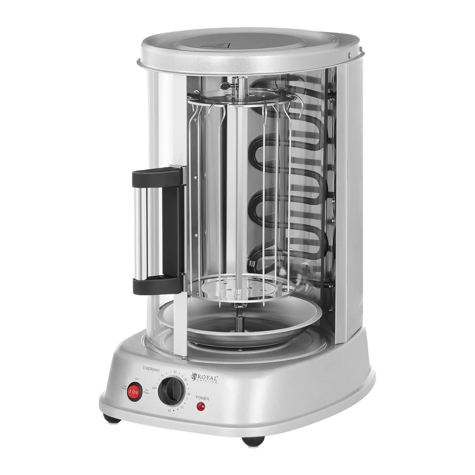 MINI vertical 3-in-1 kebab, gyro, and vegetable grill 1500W Royal Catering RCGV-1400 4