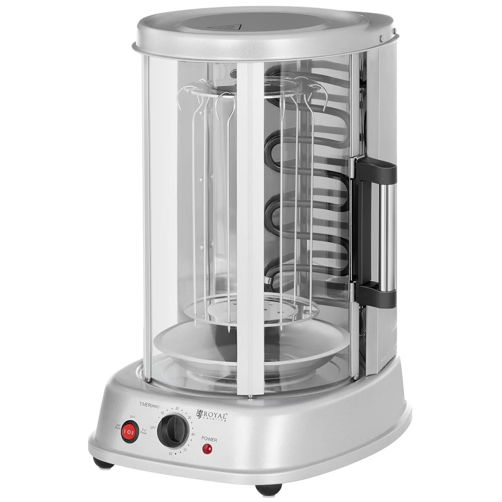 MINI függőleges 3 az 1-ben kebab-, gyros- és zöldséggrill 1500 W Royal Catering RCGV-1400