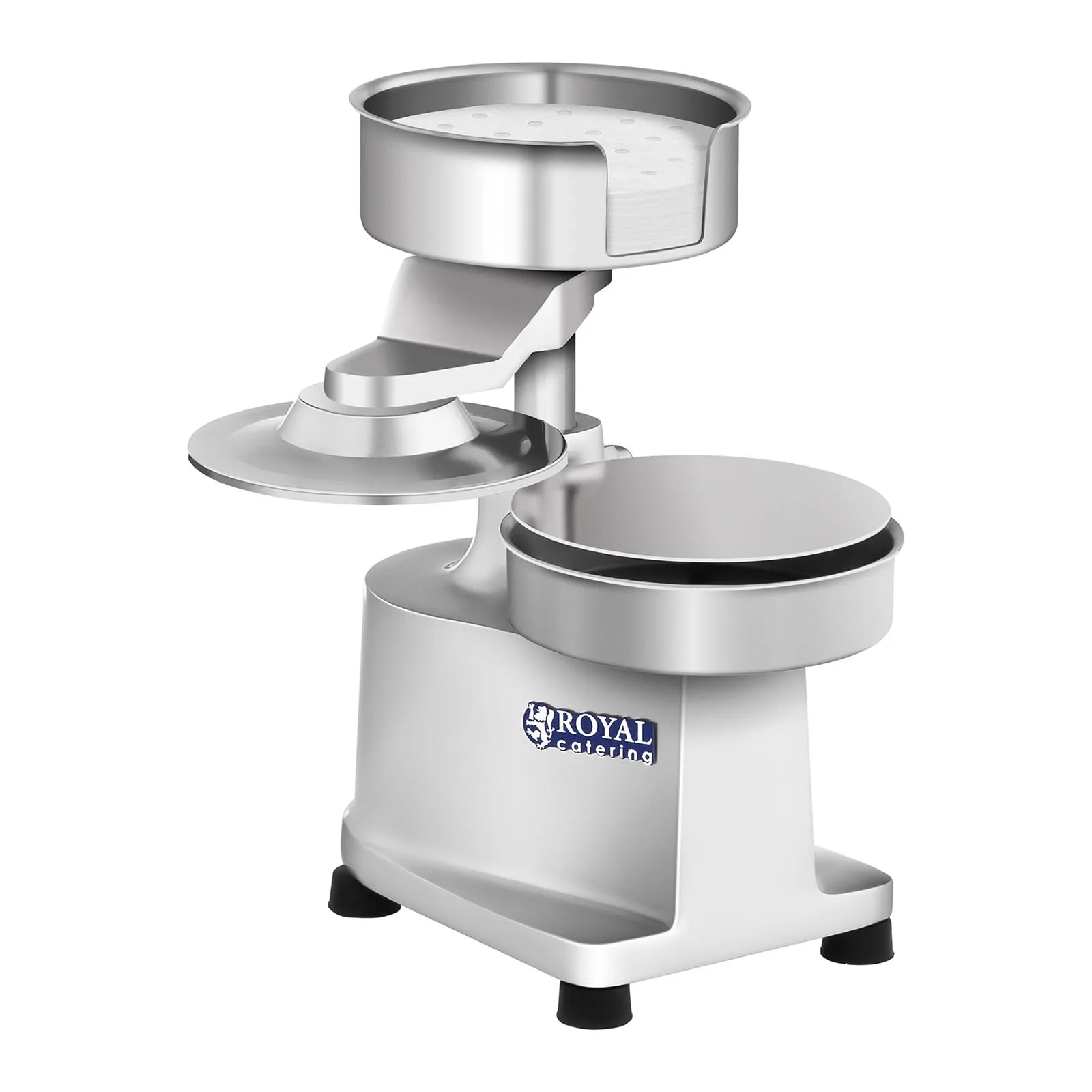 Manuelle Hamburgerpresse, 15 cm Durchmesser + 500 Papier-Frikadellen 2