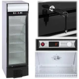 Răcitor de băuturi cu ușă din sticlă, 2–8 °C, 278 L
