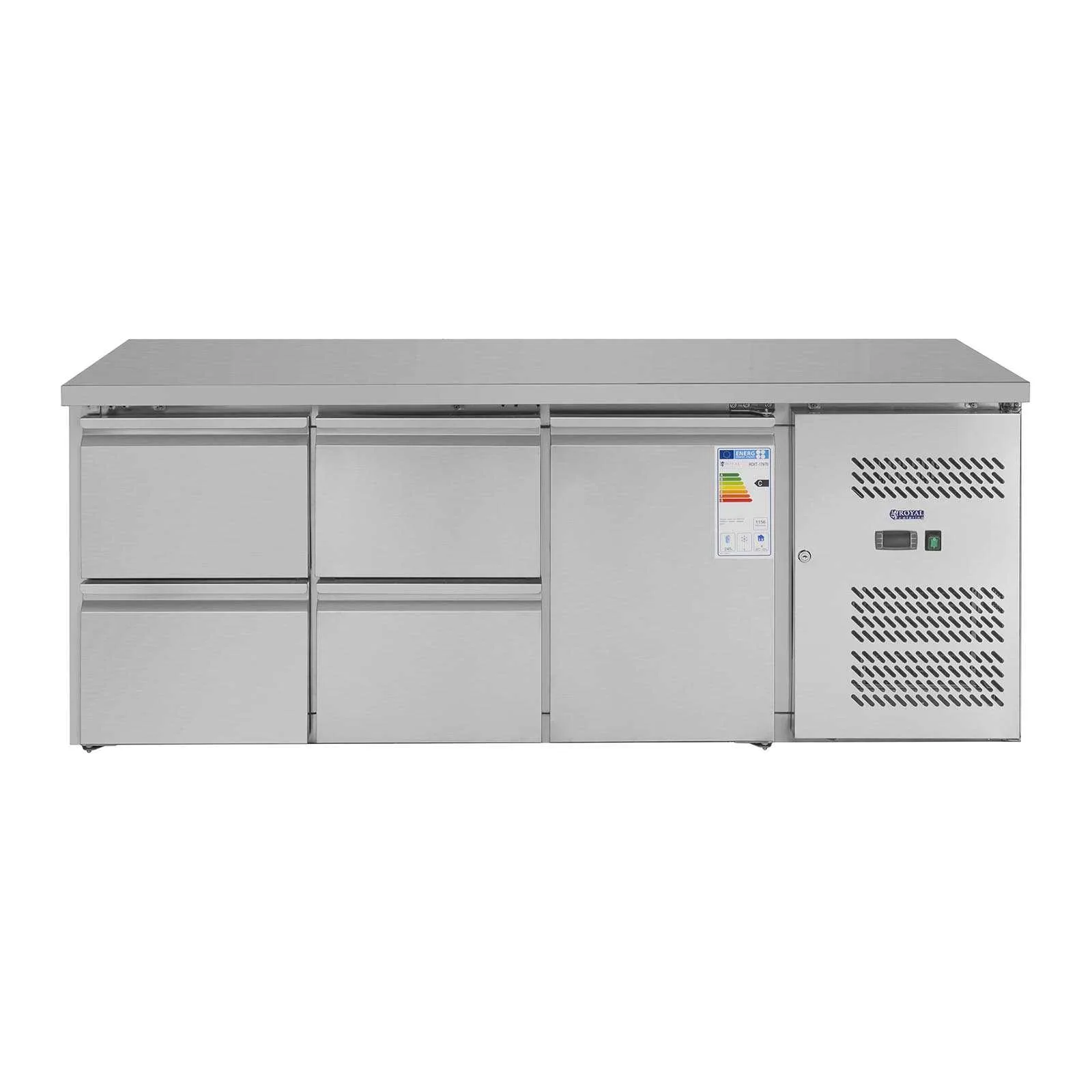 Masă frigorifică cu blat din oțel, 4 sertare, -2 până la 10 °C, 179 cm 4