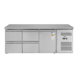 Hladni stol s čeličnom radnom plohom, 4 ladice, -2 do 10 °C, 179 cm 4