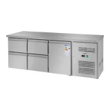 Hladni stol s čeličnom radnom plohom, 4 ladice, -2 do 10 °C, 179 cm 3