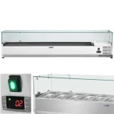 Extensie frigorifică cu capac din sticlă 9x GN1/4 180 cm