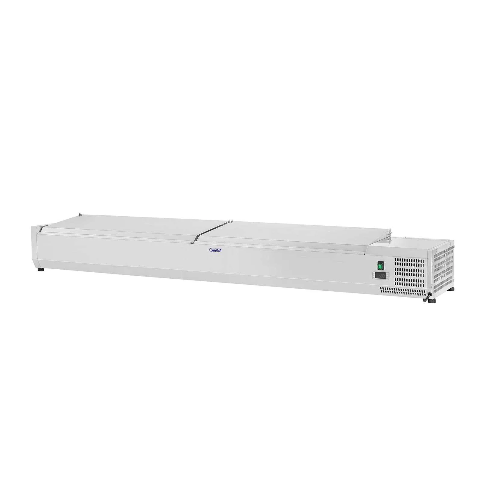 Vitrină frigorifică cu capac din oțel, 10x GN1/4, 200 cm 3