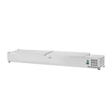 Vitrină frigorifică cu capac din oțel, 10x GN1/4, 200 cm 3