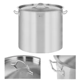 21 literes rozsdamentes acél ipari edény fedéllel indukciós főzőlapokhoz