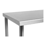 Masă centrală de lucru din oțel pentru catering, cu raft, 200x60cm 3