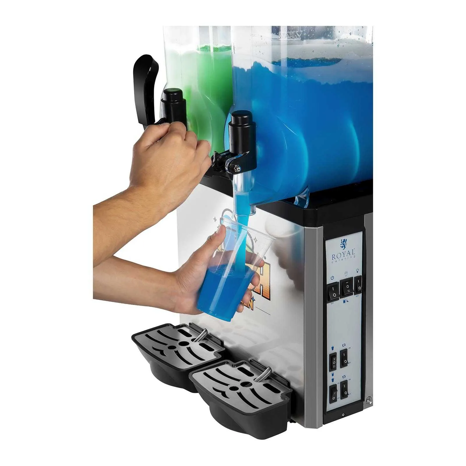 Granitor aparat, stroj za slush i granitu, dvostruki 2x 12 L 5