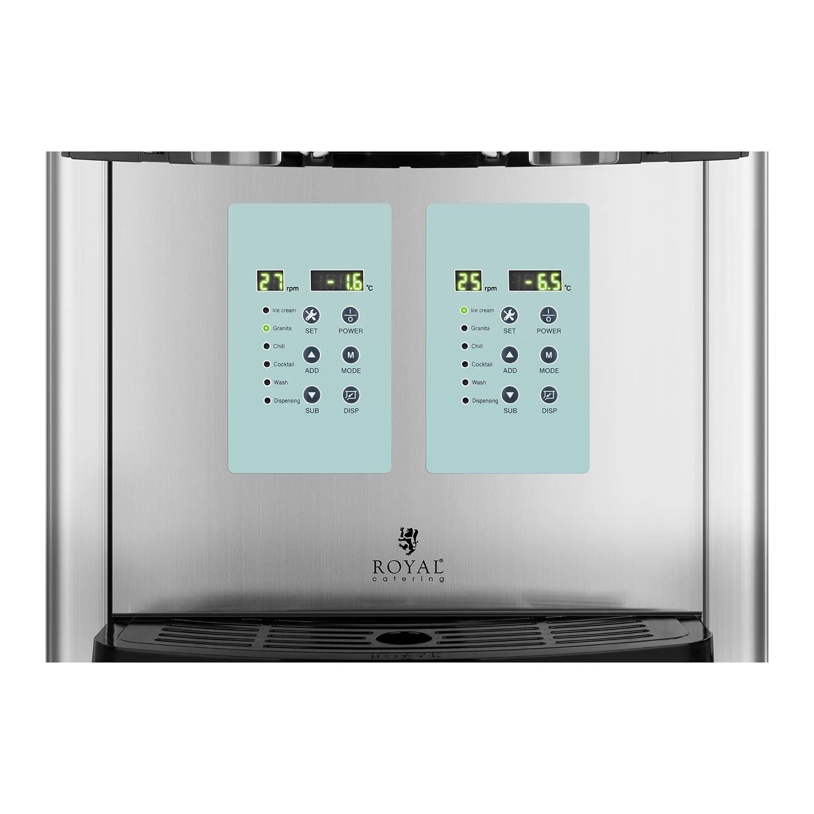 Distribuitor Granitor, aparat pentru granita, slush și înghețată, dublu 2x 6L 6