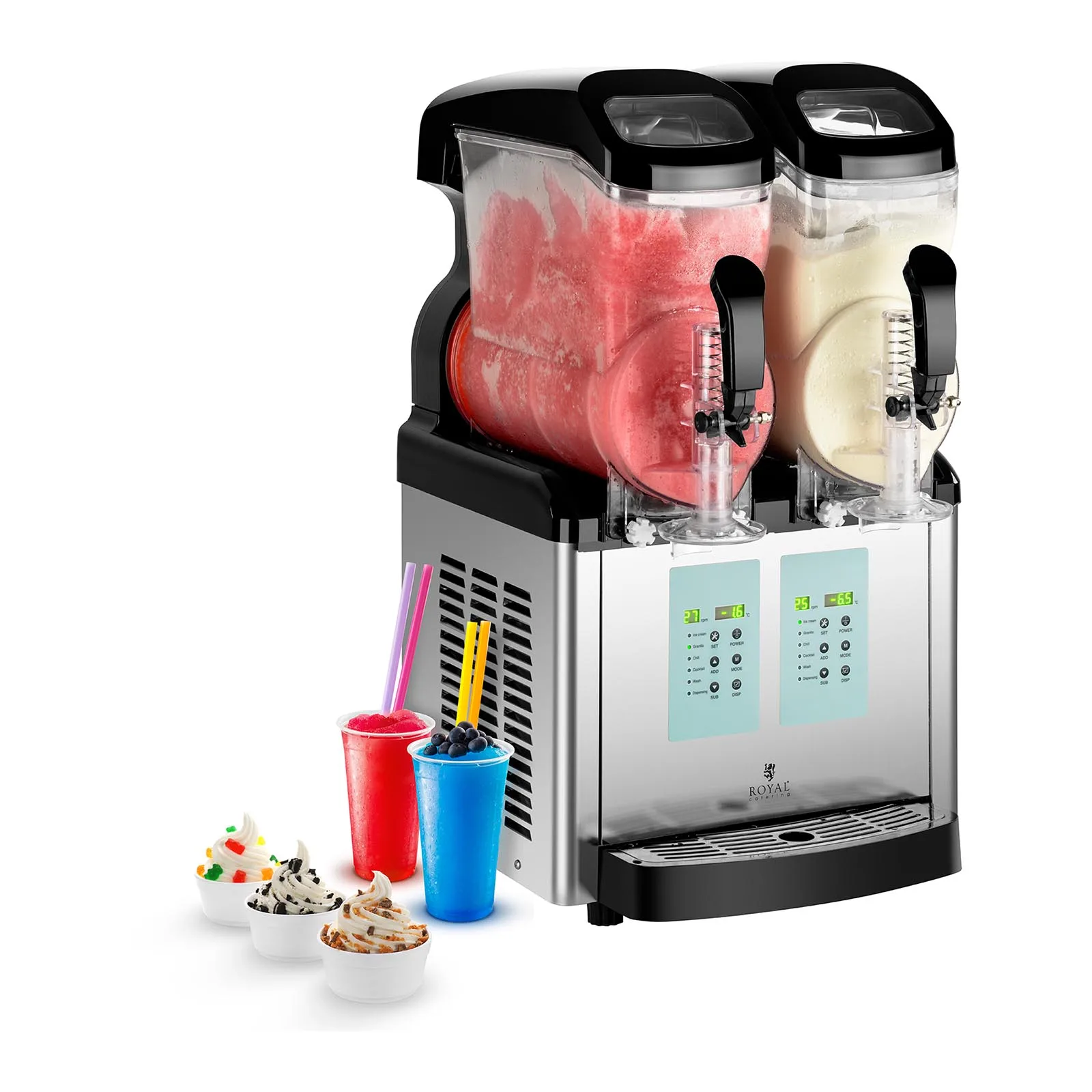 Distribuitor Granitor, aparat pentru granita, slush și înghețată, dublu 2x 6L 4