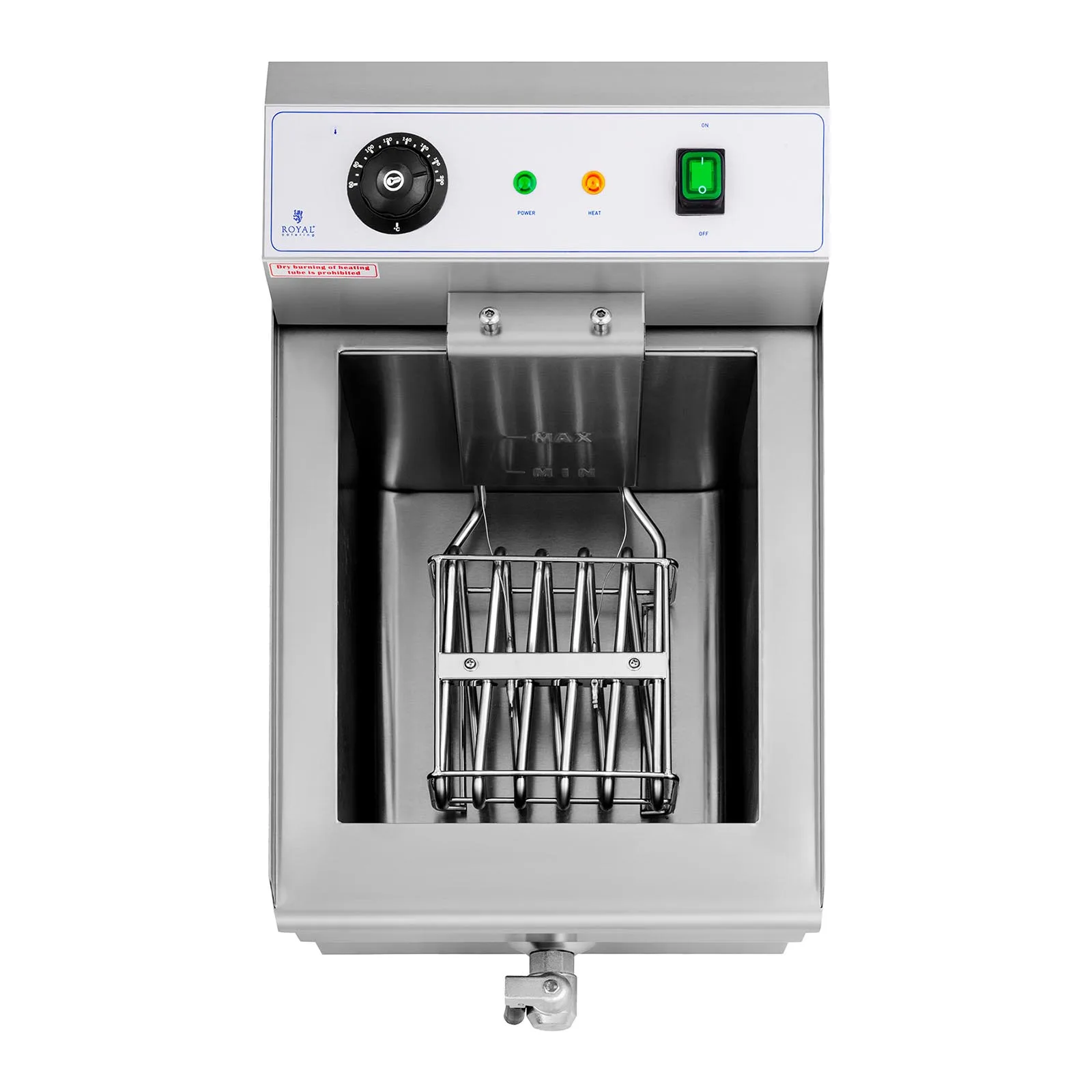 Podesiva električna komercijalna friteza s odvodnim ventilom, 230 V, 3500 W, 16 l 6