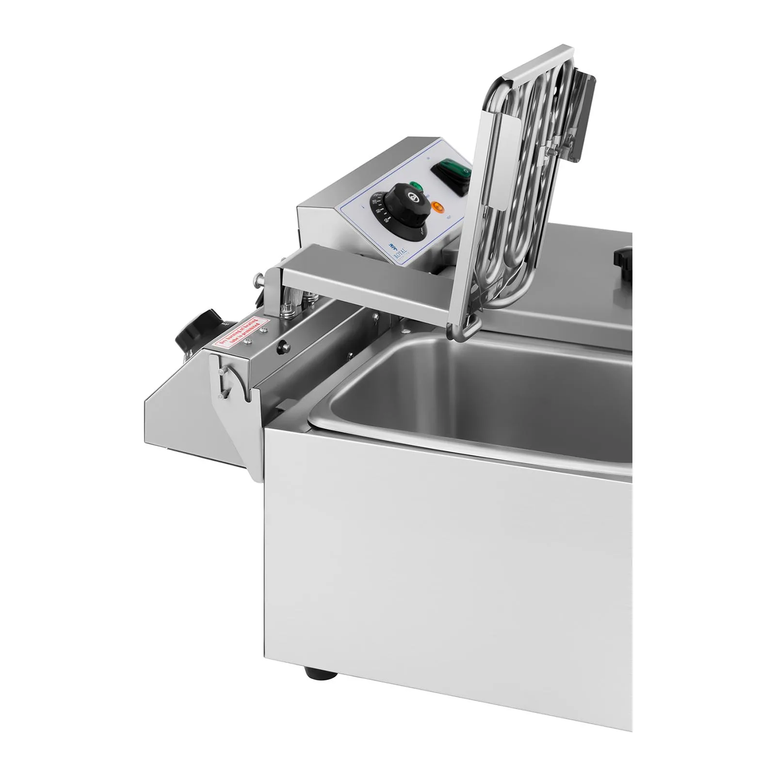 Double-basket commercial electric deep fryer, 230 V, 2 x 3200 W, 2 x 8 L 6