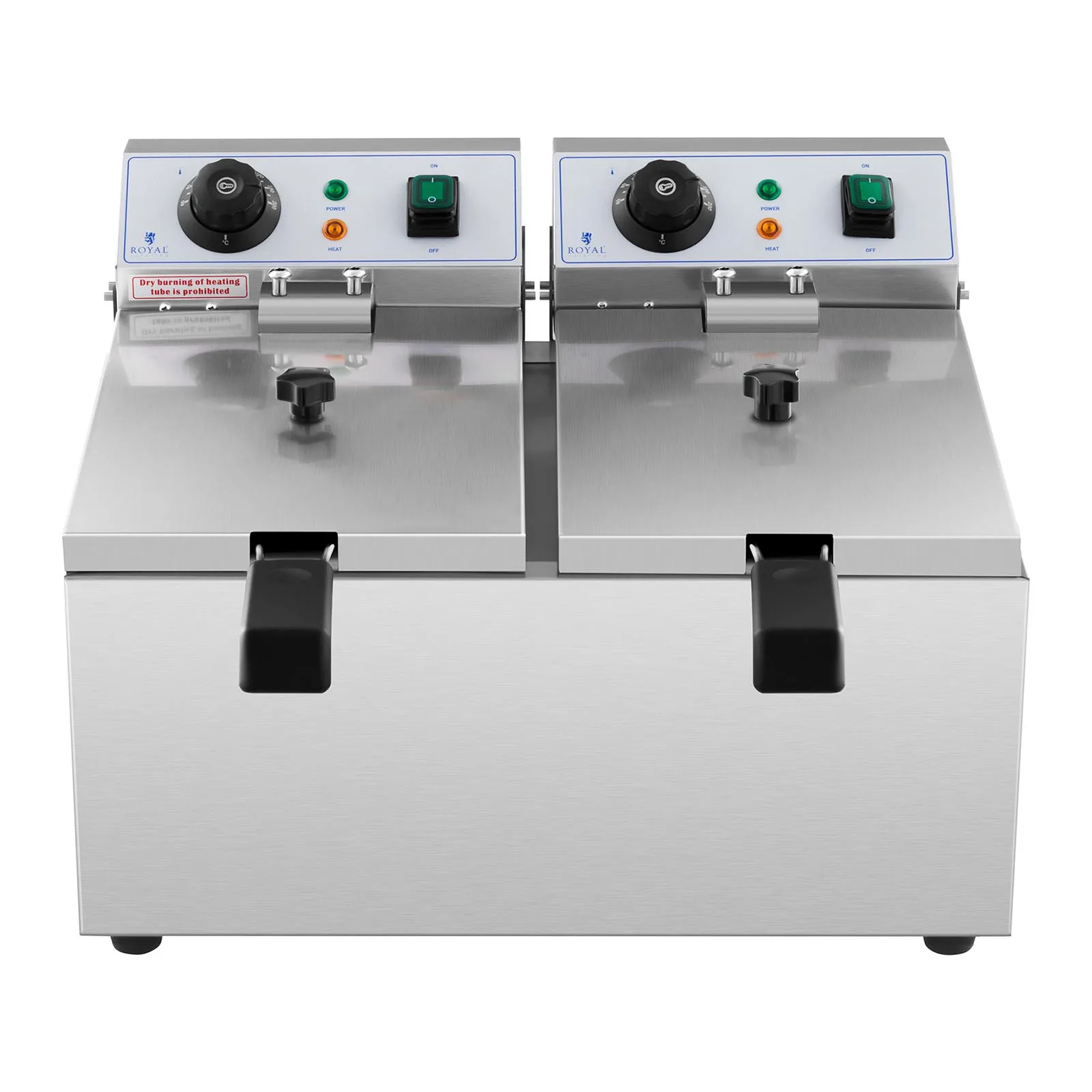 Double-basket commercial electric deep fryer, 230 V, 2 x 3200 W, 2 x 8 L 4