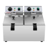 Kétkosaras, ipari elektromos fritőz, 230 V, 2 x 3200 W, 2 x 8 l 4