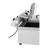 Kétkosaras, leeresztő szeleppel ellátott, ipari elektromos sütőolaj-forraló, 230 V, 2 x 3000 W, 2 x 10 l 5