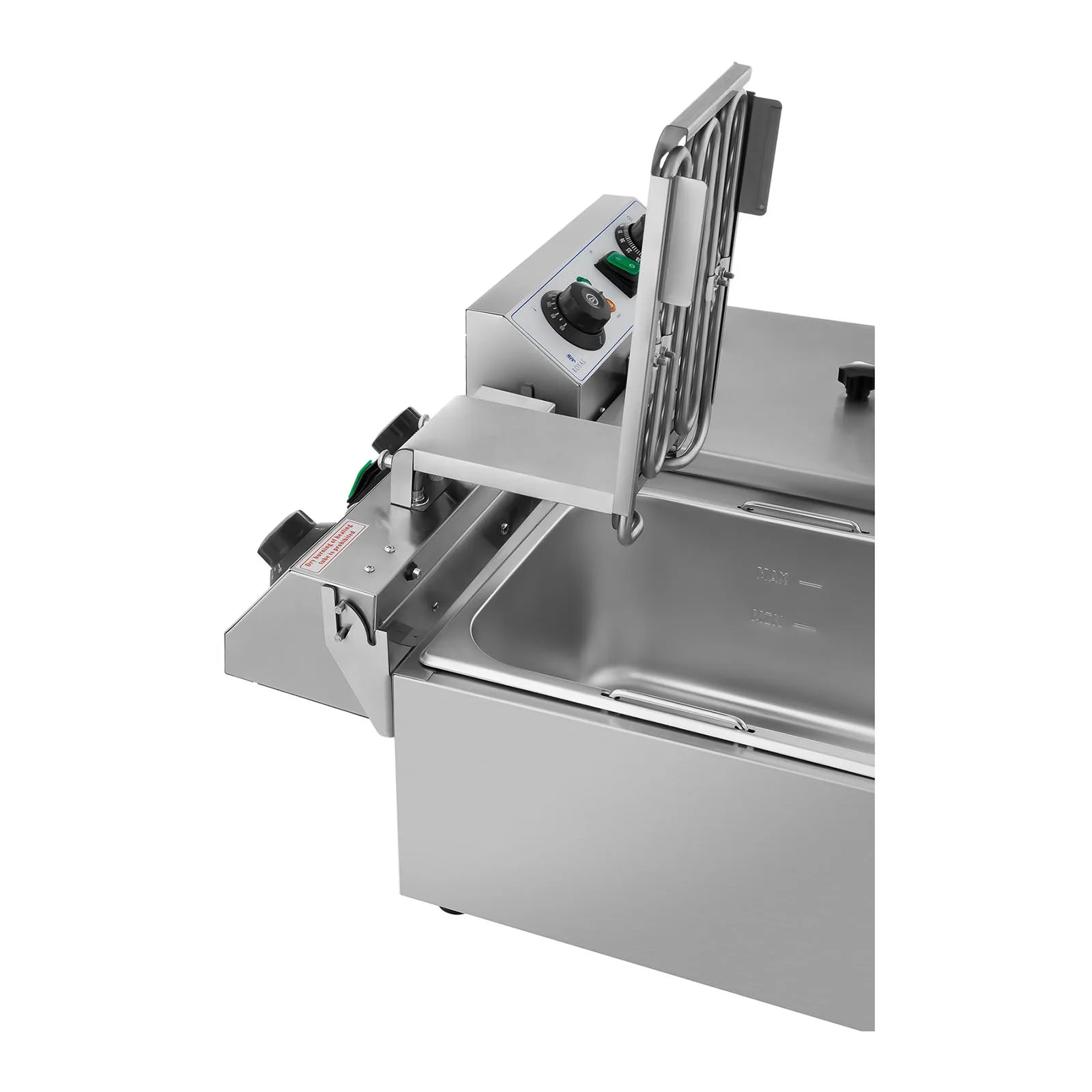 TIMER 230 V 2 x 3200 W 2 x 10 L Friteuză electrică comercială reglabilă 5