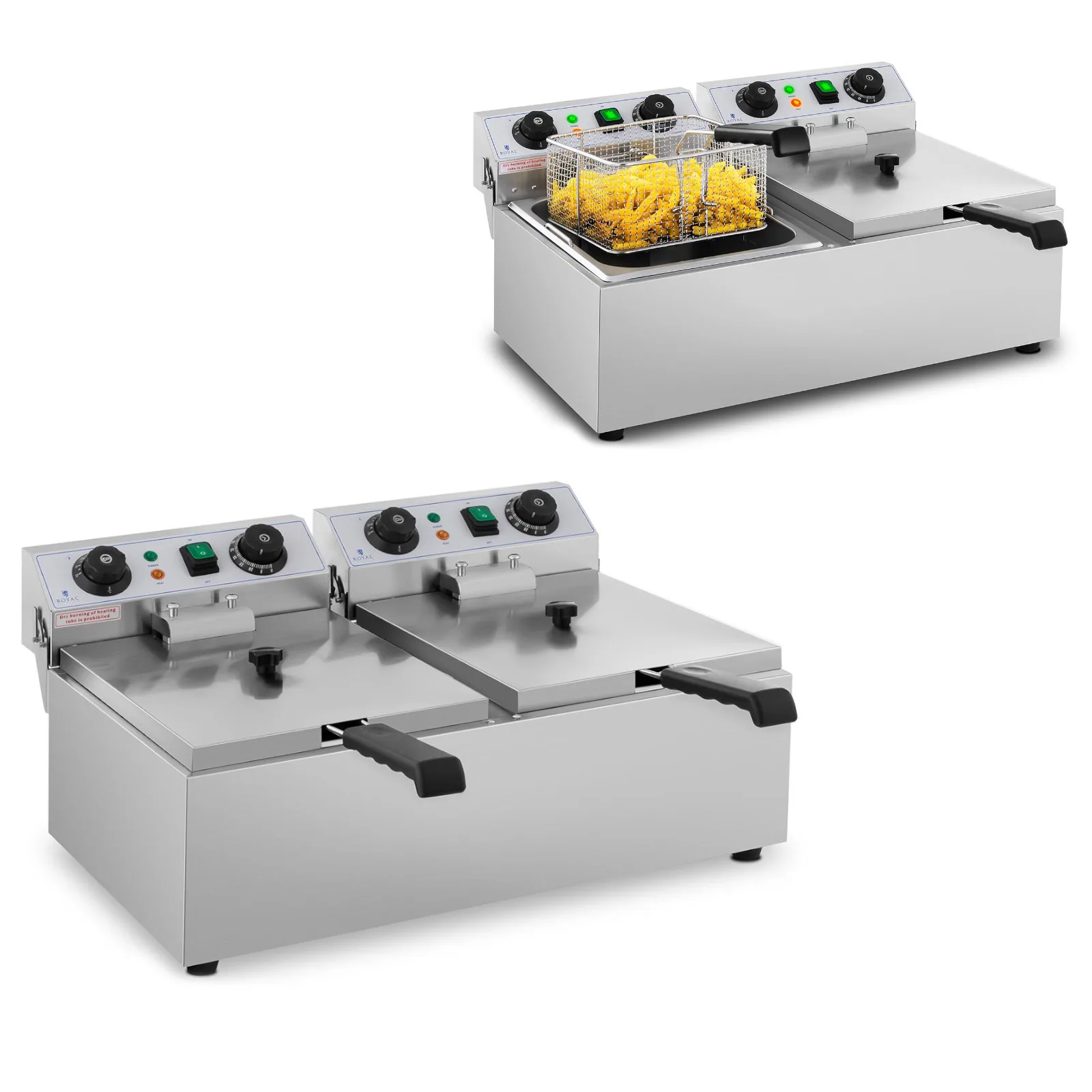 TIMER 230 V 2 x 3200 W 2 x 10 l állítható elektromos ipari sütő