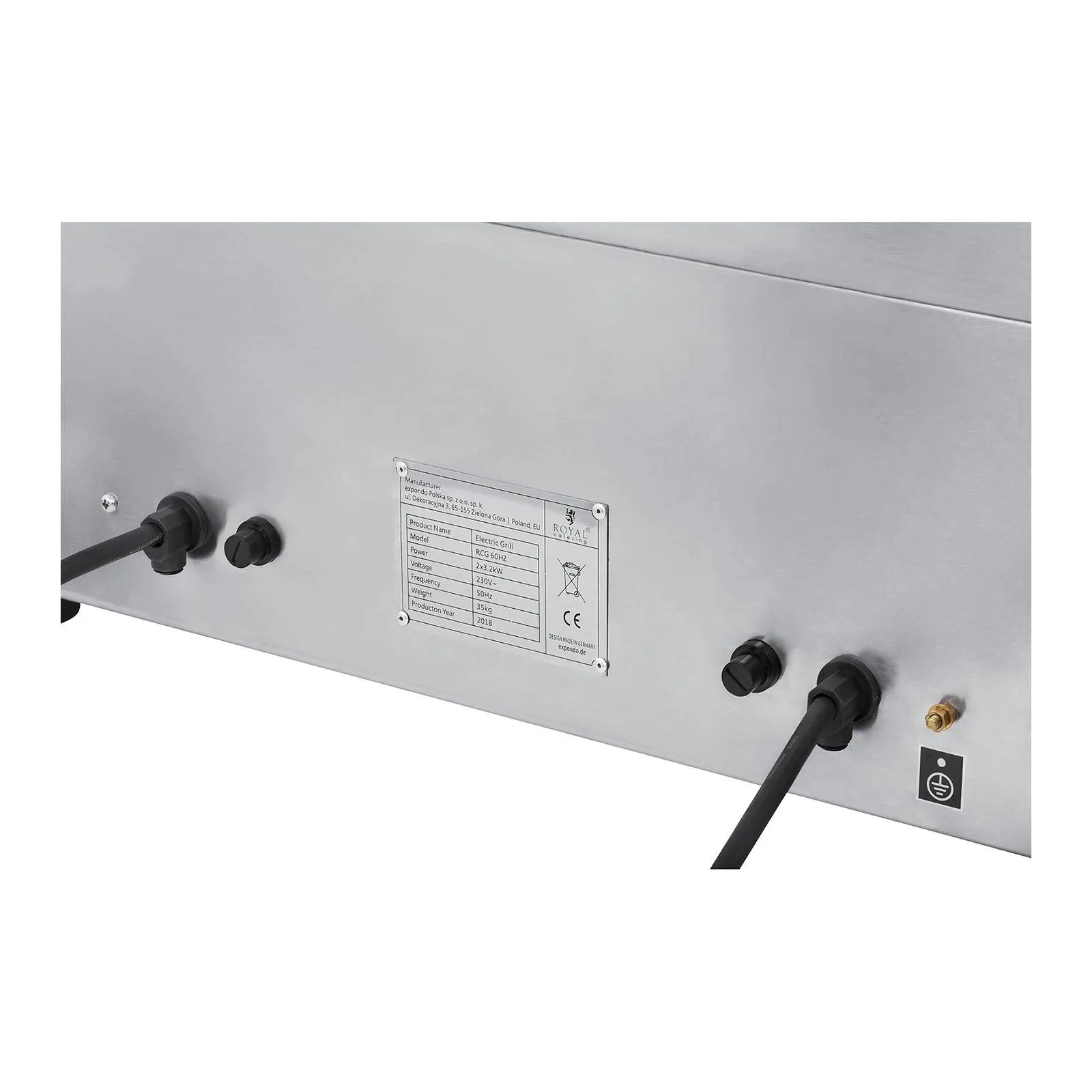 Elektrická grilovacia doska, hladká, 300 °C, 60 cm, 2 x 3200 W 7